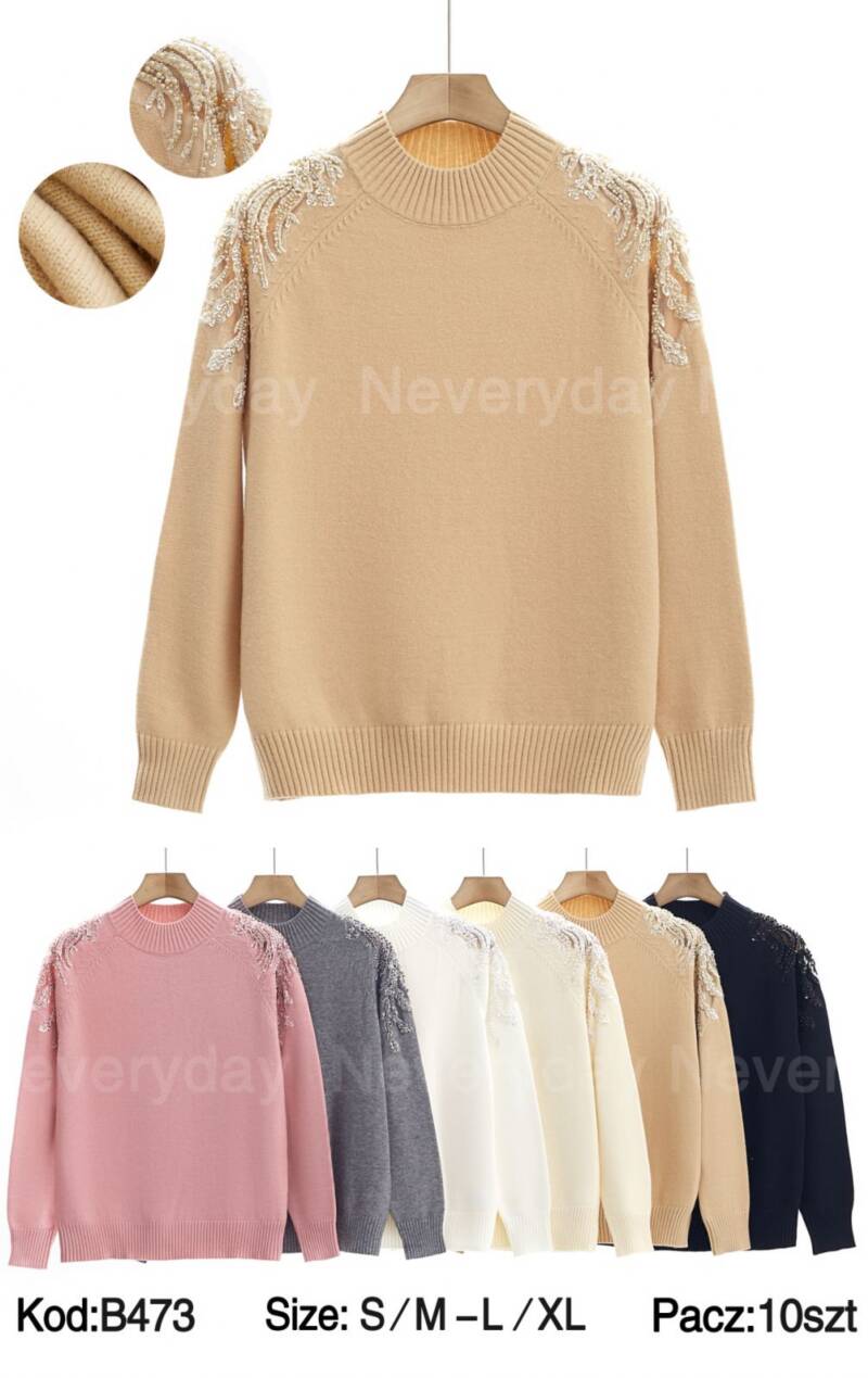 Swetry damskie Roz S/M-L/XL, Mix Kolor .Paczka 10 szt