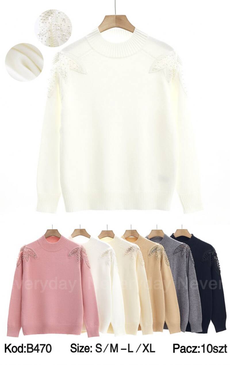 Swetry damskie Roz S/M-L/XL, Mix Kolor .Paczka 10 szt