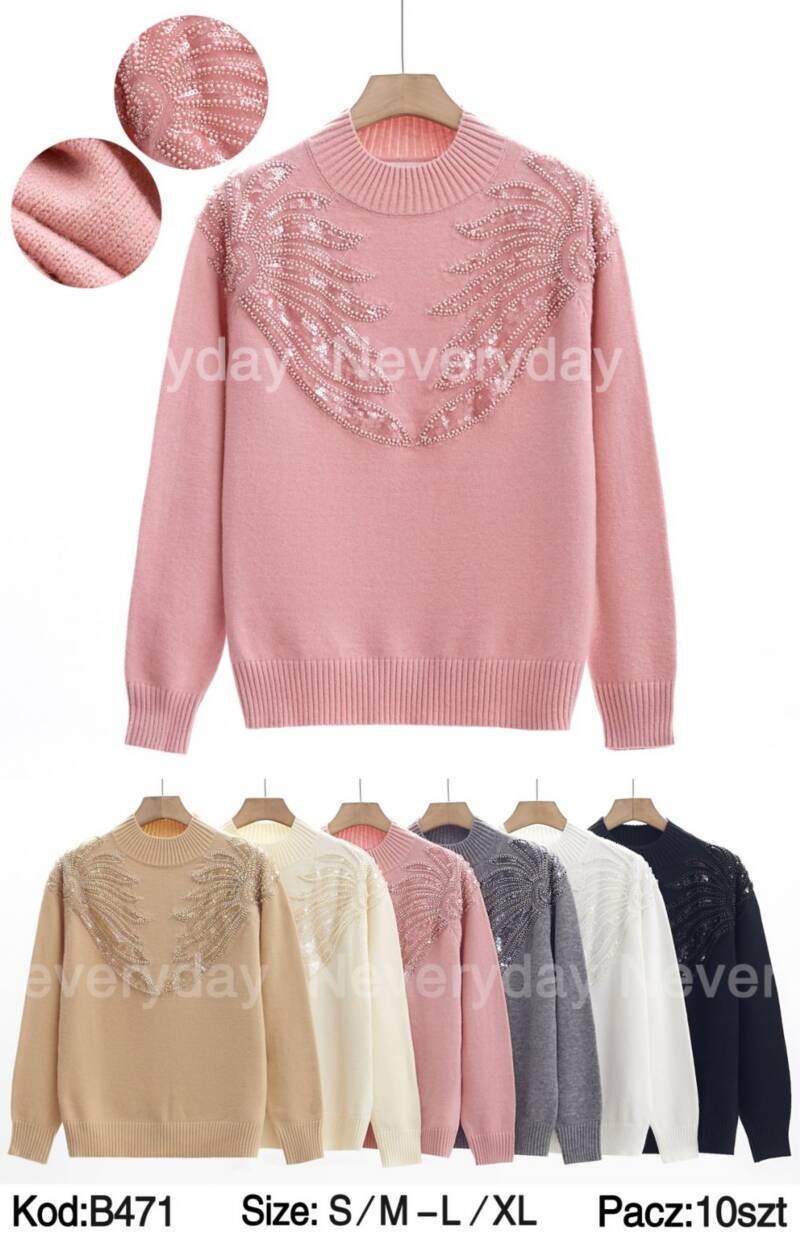 Swetry damskie Roz S/M-L/XL, Mix Kolor .Paczka 10 szt