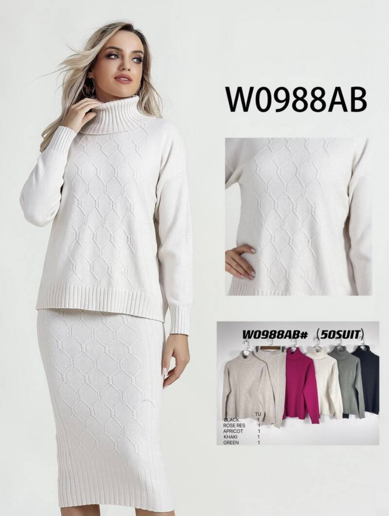 Komplet damska (Francja produkt) Roz Standard, Mix Kolor .Paczka10 szt