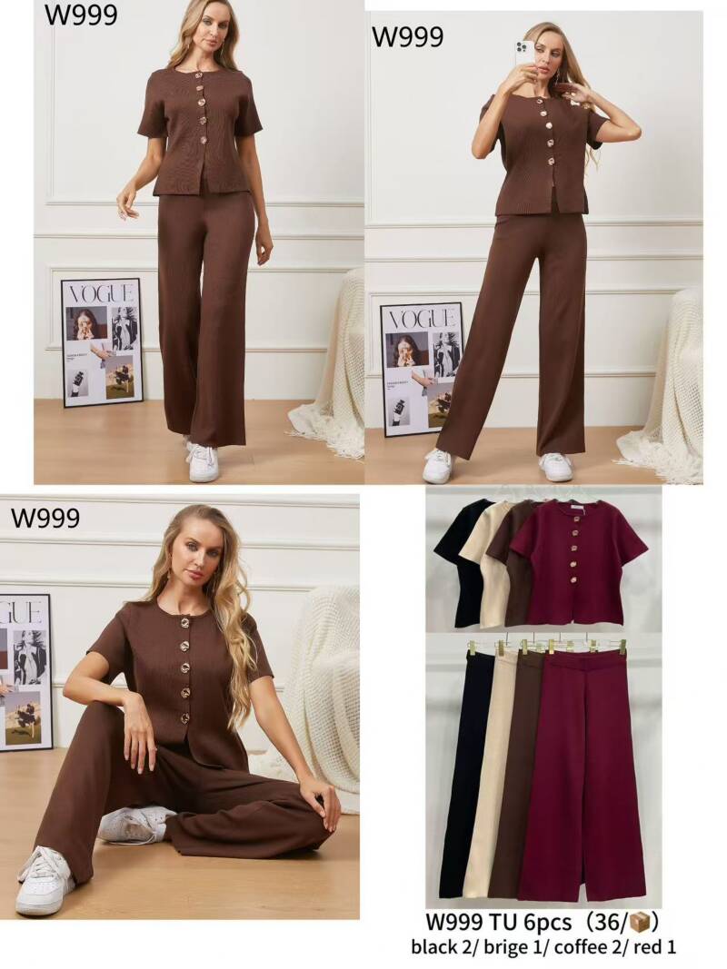 Komplet  damska (Francja produkt) Roz Standard, Mix Kolor .Paczka 12 szt