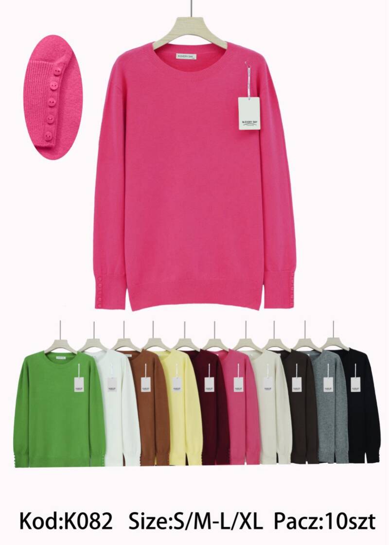 Swetry damskie Roz S/M-L/XL, Mix Kolor .Paczka 10 szt