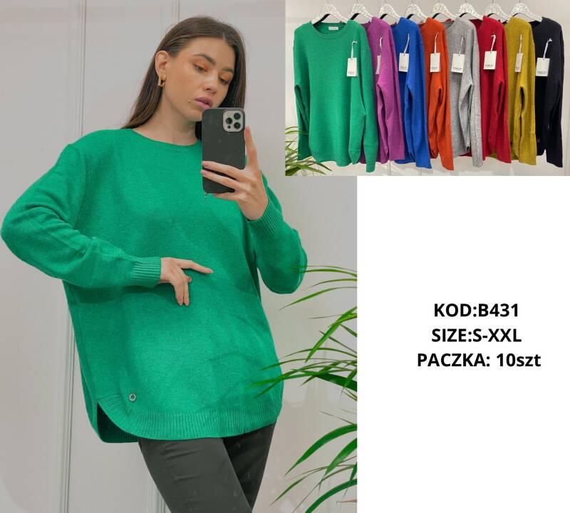 Swetry damskie Roz S-2XL, Mix Kolor .Paczka 10 szt