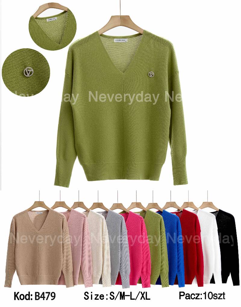 Swetry damskie Roz S/M-L/XL, Mix Kolor .Paczka 10 szt