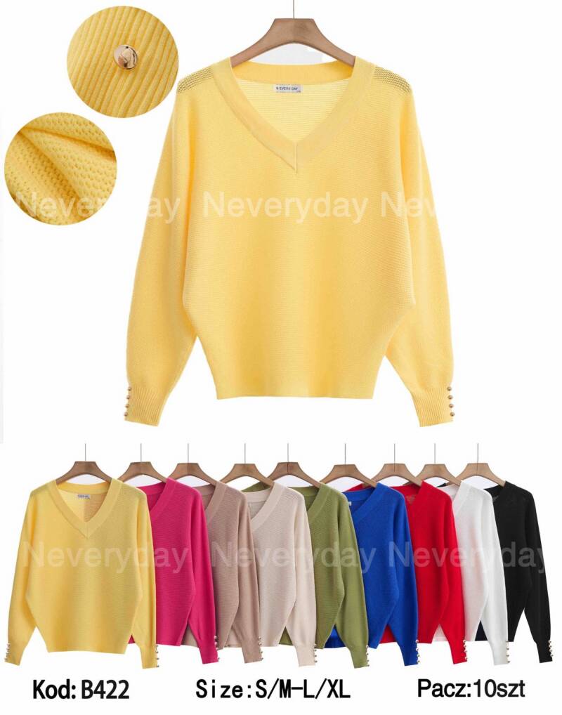 Swetry damskie Roz S/M-L/XL, Mix Kolor .Paczka 10 szt