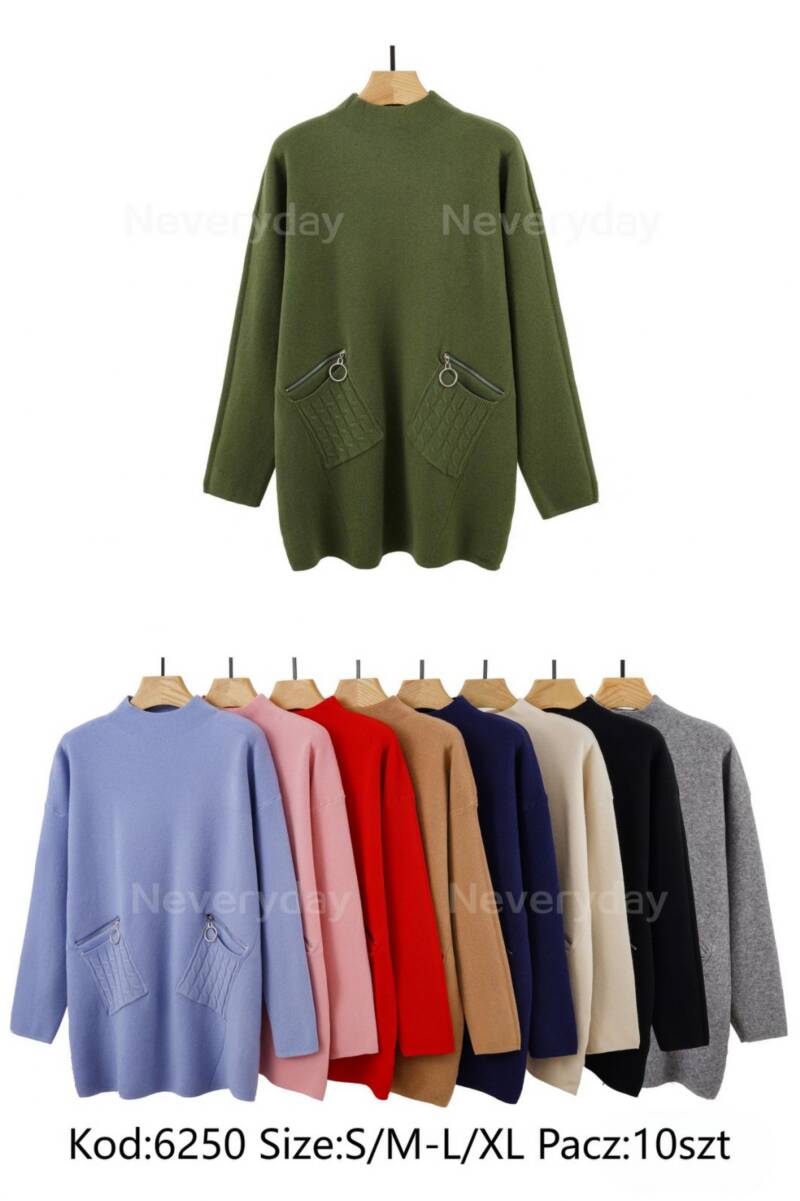 Swetry damskie Roz S/M-L/XL, Mix Kolor .Paczka 10 szt