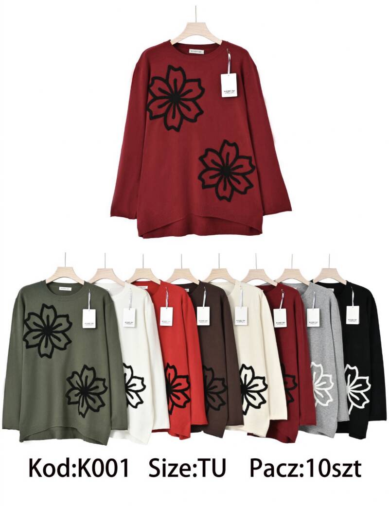 Swetry damskie Roz Standard, Mix Kolor .Paczka 10 szt