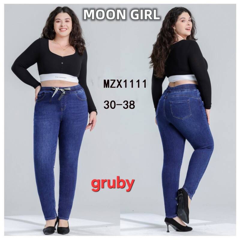 Spodnie damskie jeansy Roz 30-38, 1 Kolor Paczka 10 szt