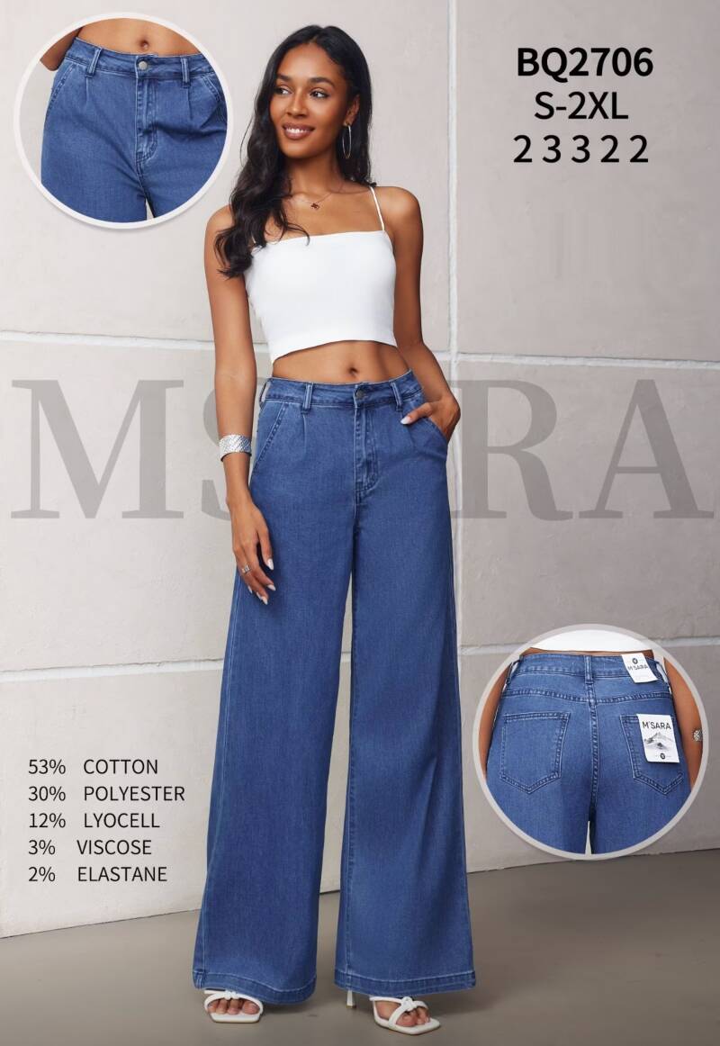 Spodnie damskie jeansy Roz S-2XL, 1 Kolor Paczka 12 szt