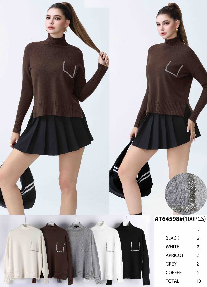 Swetry damskie (Francja produkt) Roz Standard, Mix Kolor .Paczka 10 szt