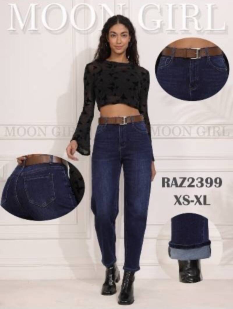 Spodnie damskie jeansy Roz XS-XL, 1 Kolor Paczka 12 szt