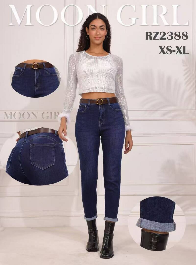 Spodnie damskie jeansy Roz XS-XL, 1 Kolor Paczka 12 szt