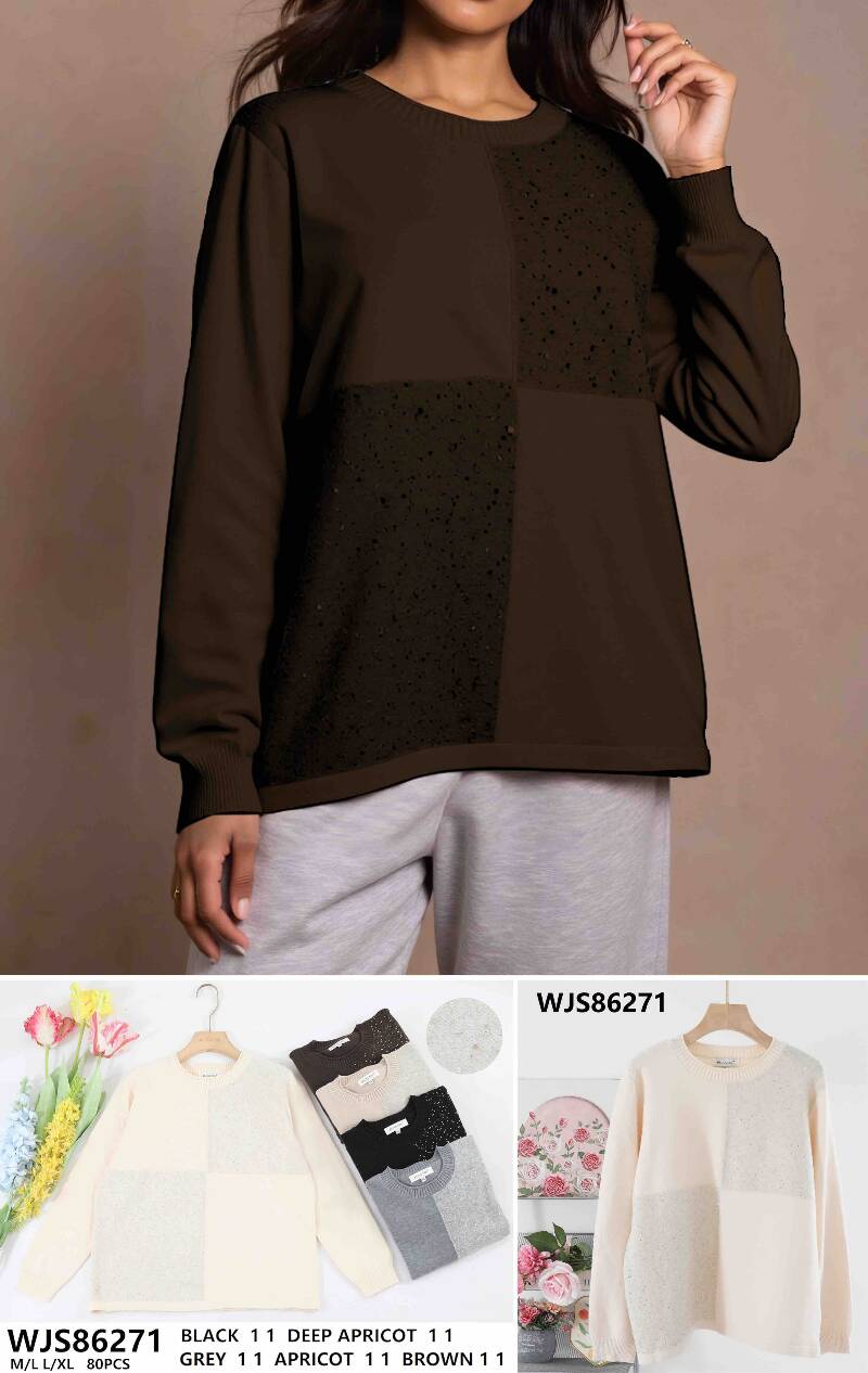 Swetry damskie (Francja produkt) Roz M/L-L/XL, Mix Kolor .Paczka 10 szt