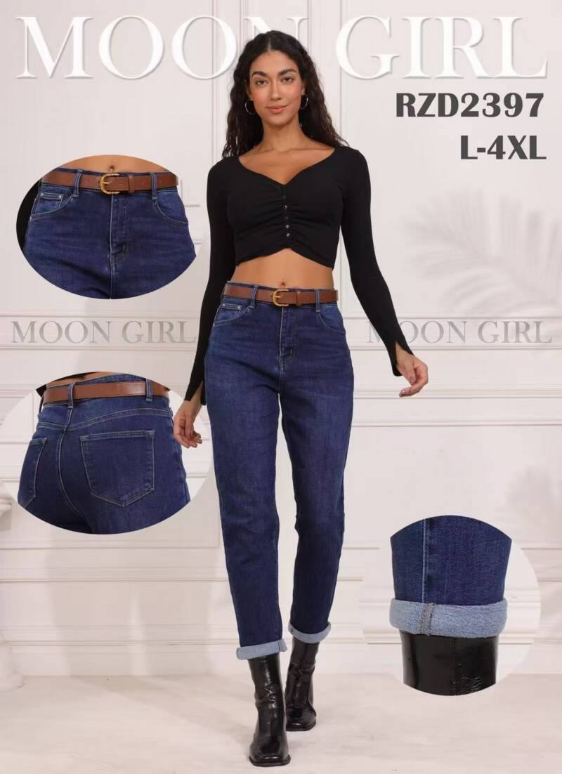 Spodnie damskie jeansy Roz L-4XL, 1 Kolor Paczka 10 szt