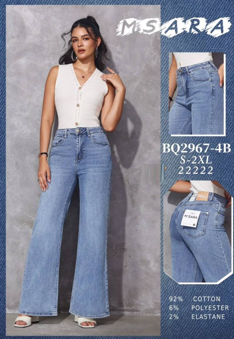 Spodnie damskie jeansy Roz S-2XL, 1 Kolor Paczka 12 szt