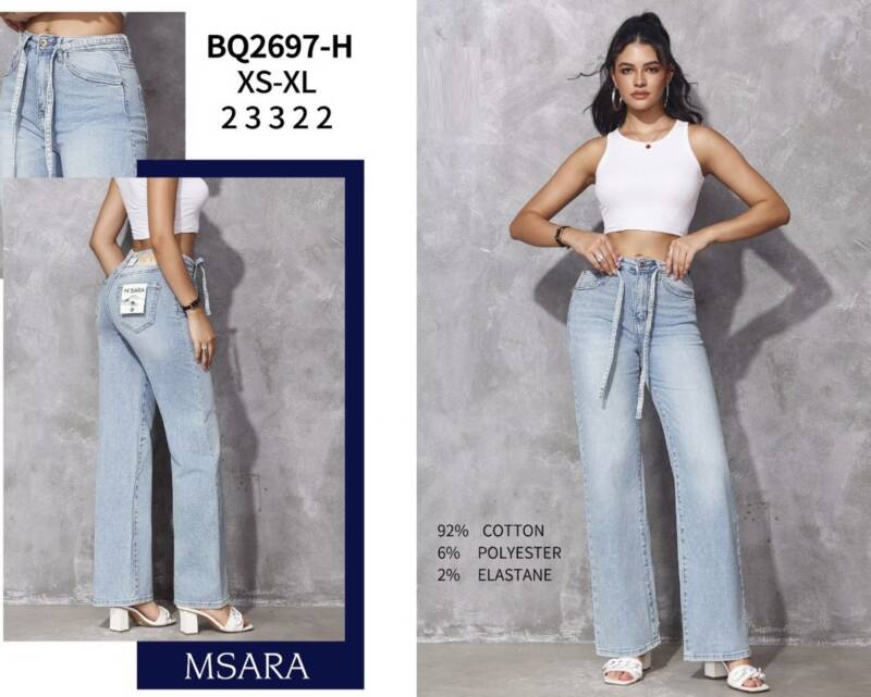 Spodnie damskie jeansy Roz XS-XL, 1 Kolor Paczka 12 szt