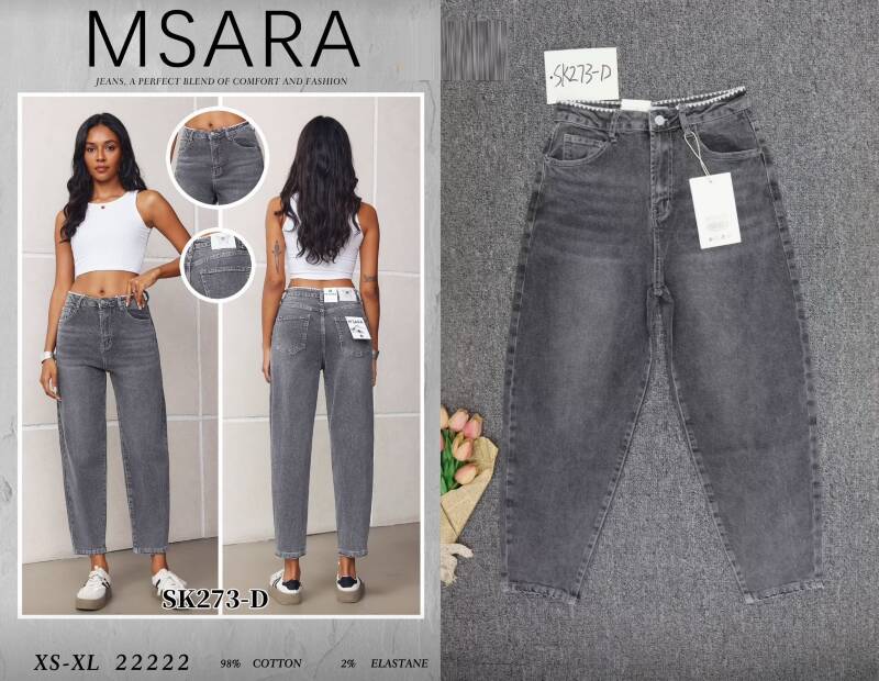 Spodnie damskie jeansy Roz XS-XL, 1 Kolor Paczka 10 szt