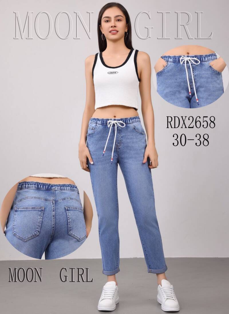 Spodnie damskie jeansy Roz 30-38, 1 Kolor Paczka 10 szt