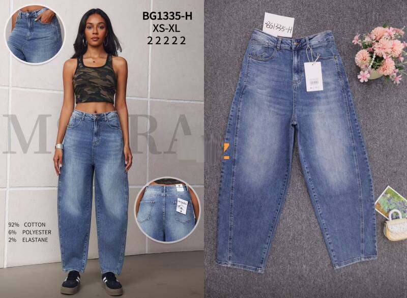 Spodnie damskie jeansy Roz XS-XL, 1 Kolor Paczka 10 szt