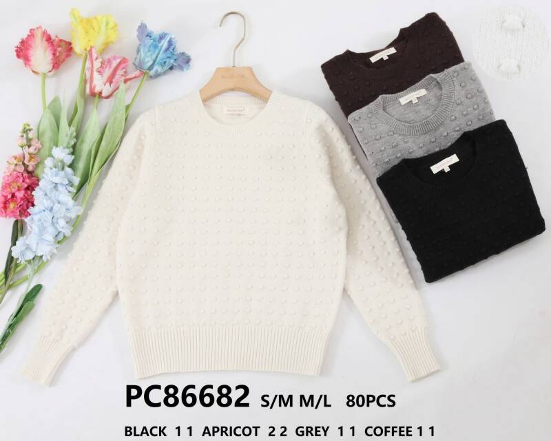 Swetry damska (Francja produkt) Roz S/M-M/L, Mix Kolor .Paczka 10 szt