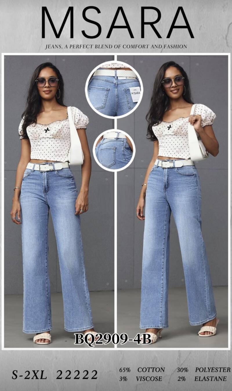 Spodnie damskie jeansy Roz S-2XL, 1 Kolor Paczka 12 szt