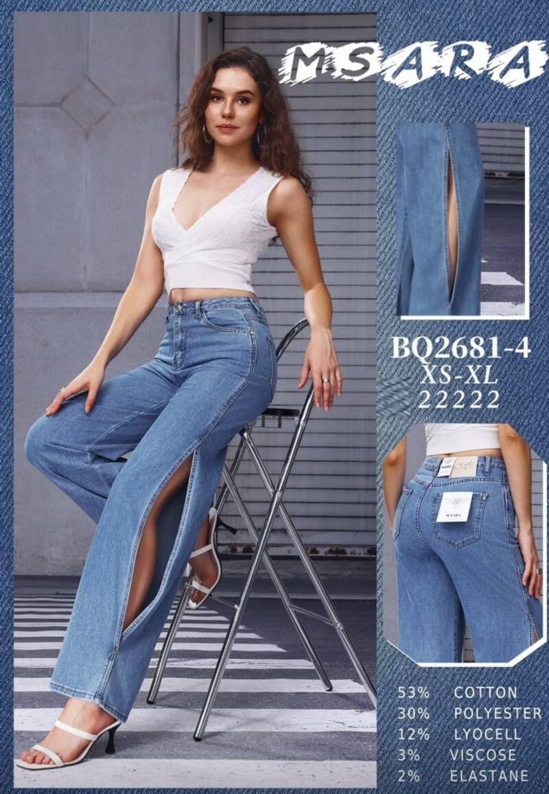 Spodnie damskie jeansy Roz XS-XL, 1 Kolor Paczka 10 szt