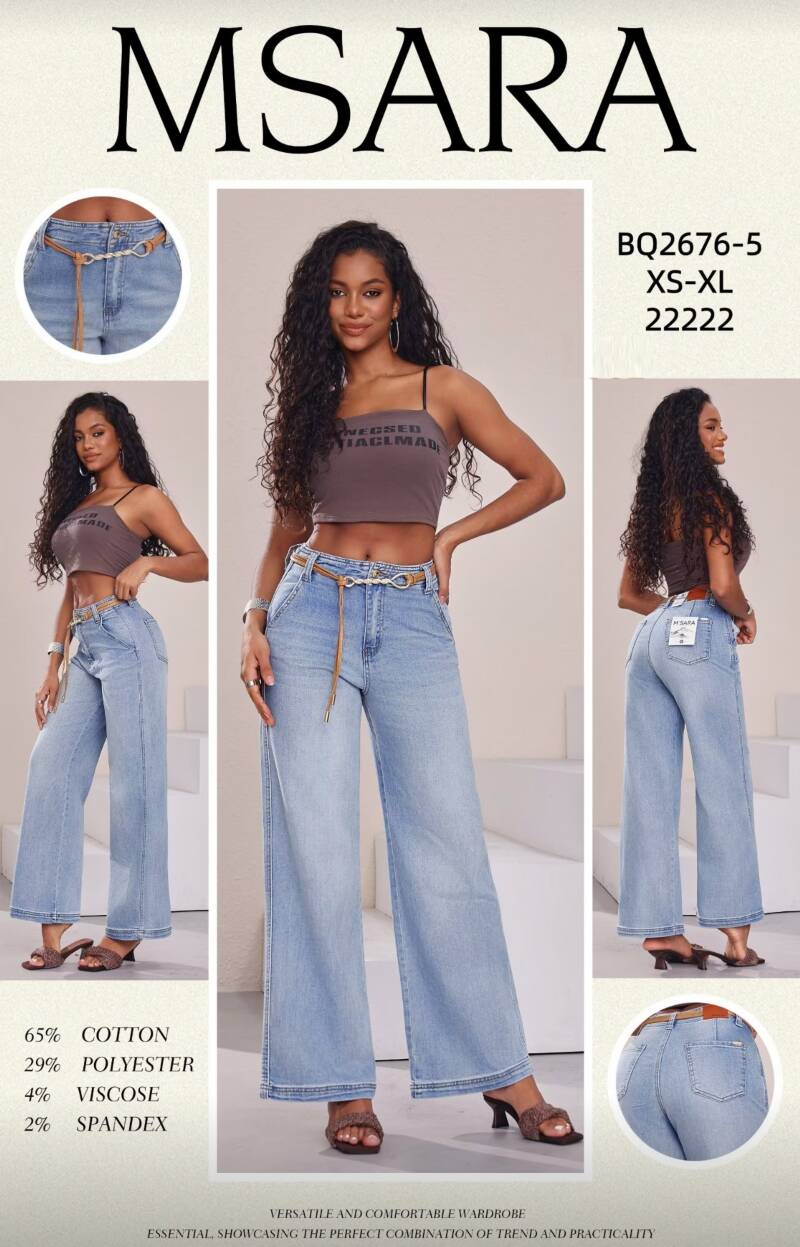 Spodnie damskie jeansy Roz XS-XL, 1 Kolor Paczka 10 szt