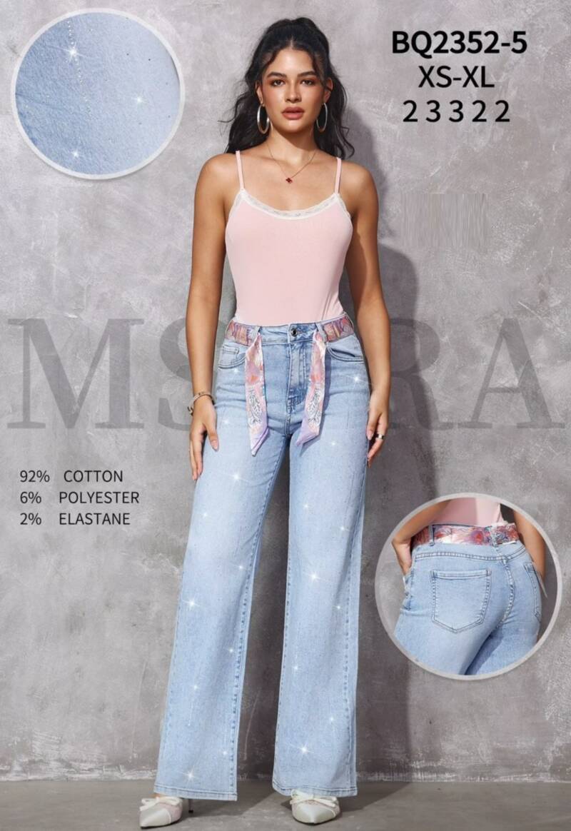 Spodnie damskie jeansy Roz XS-XL, 1 Kolor Paczka 12 szt