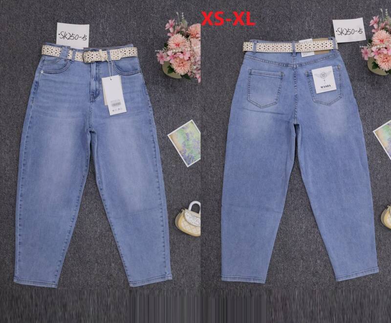 Spodnie damskie jeansy Roz XS-XL, 1 Kolor Paczka 10 szt
