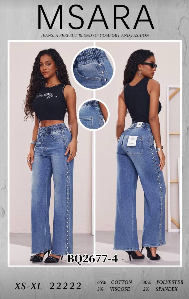 Spodnie damskie jeansy Roz XS-XL, 1 Kolor Paczka 10 szt