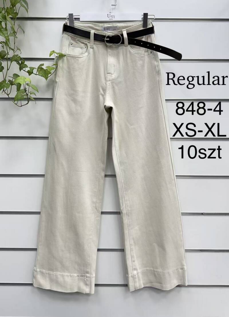 Spodnie damskie jeansy Roz XS-XL, 1 Kolor Paczka 10 szt