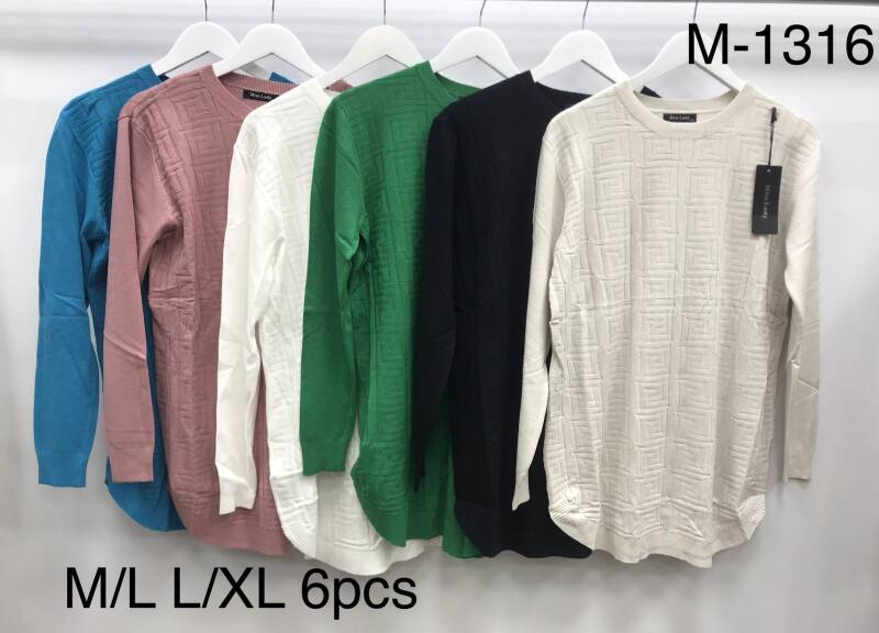 Swetry damskie Roz M/L-L/XL , Mix Kolor .Paczka 6 szt