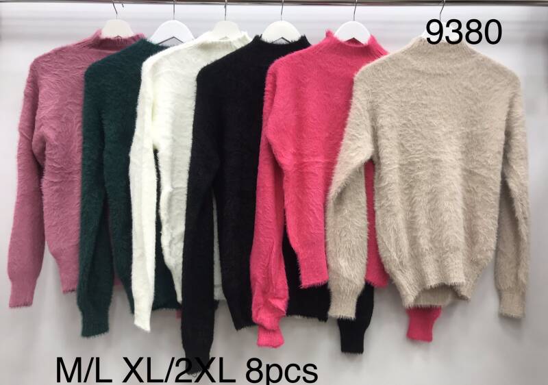 Swetry damskie Roz M/L-XL/2XL , Mix Kolor .Paczka 8 szt