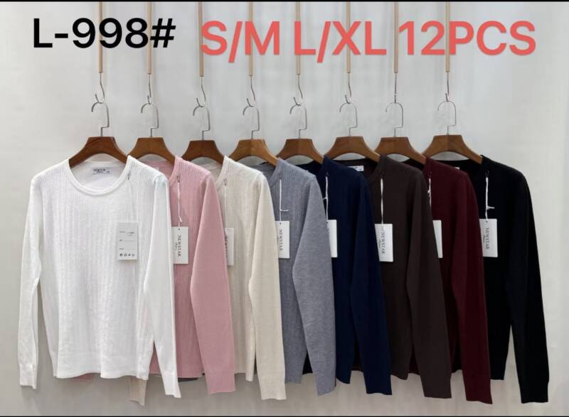 Swetry damskie Roz S/M-L/XL , Mix Kolor .Paczka 12 szt