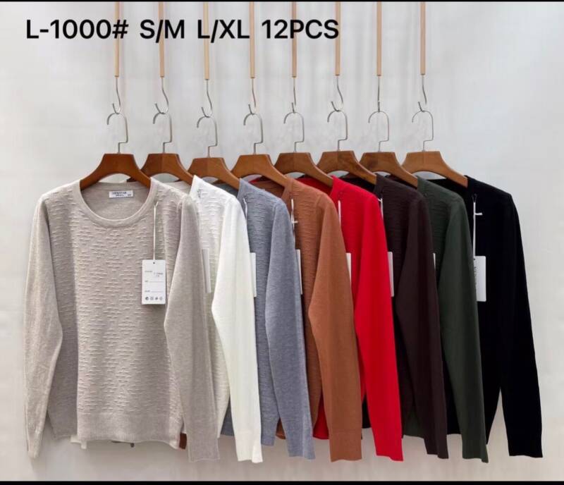 Swetry damskie Roz S/M-L/XL , Mix Kolor .Paczka 12 szt