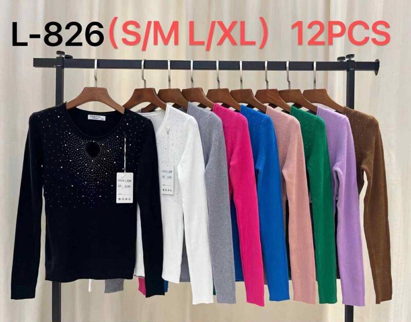 Swetry damskie Roz S/M-L/XL , Mix Kolor .Paczka 12 szt