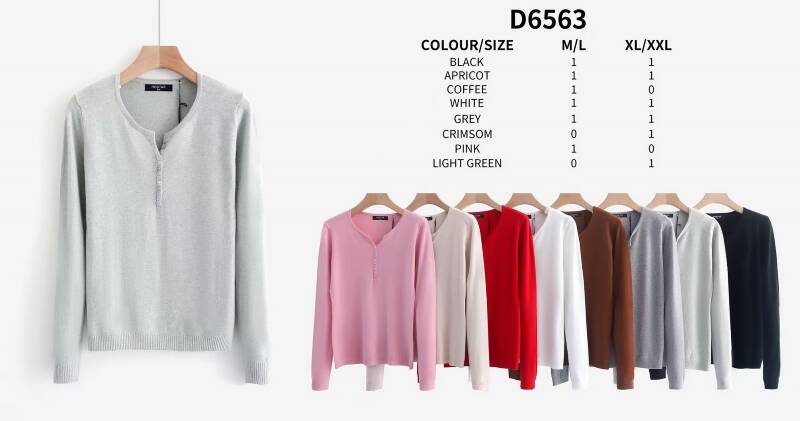 Swetry damskie Roz M/L-XL/2XL , Mix Kolor .Paczka 12 szt