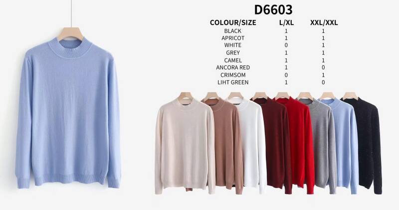 Swetry damskie Roz L-2XL, Mix Kolor .Paczka 12 szt