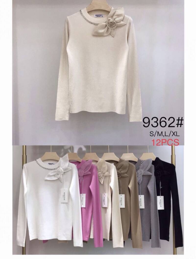 Swetry damskie Roz S/M-L/XL , Mix Kolor .Paczka 12 szt