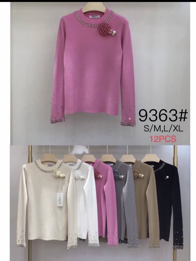 Swetry damskie Roz S/M-L/XL , Mix Kolor .Paczka 12 szt