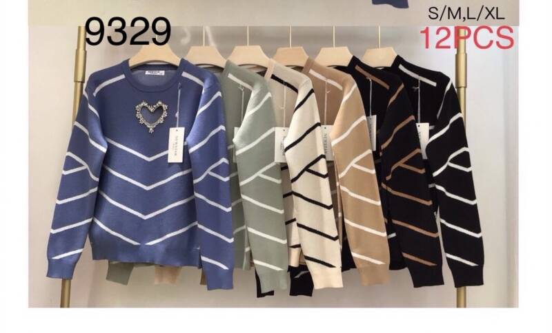 Swetry damskie Roz S/M-L/XL , Mix Kolor .Paczka 12 szt