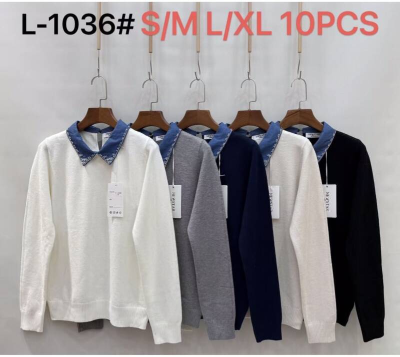 Swetry damskie Roz S/M-L/XL , Mix Kolor .Paczka 10 szt