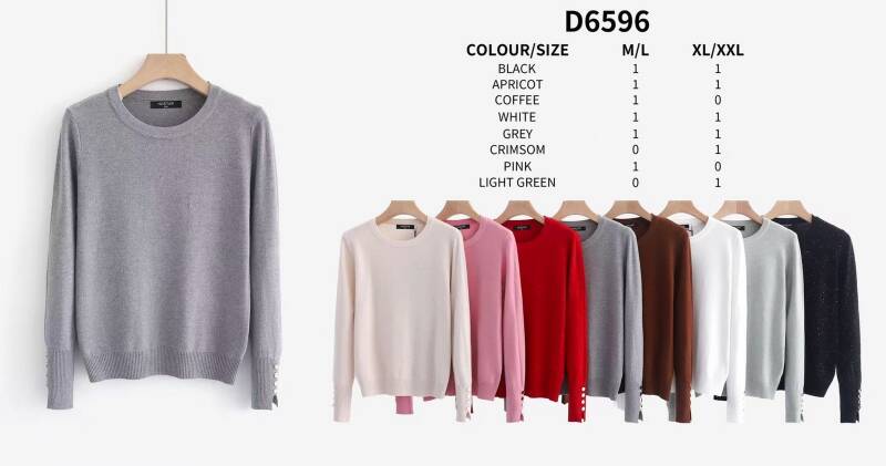 Swetry damskie Roz M/L-XL/2XL , Mix Kolor .Paczka 12 szt