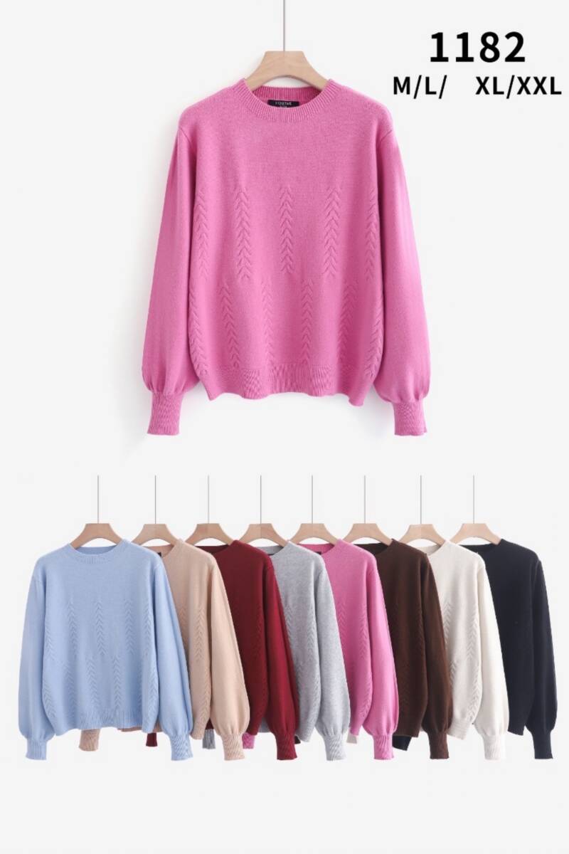 Swetry damskie Roz M/L-XL/2XL , Mix Kolor .Paczka 12 szt