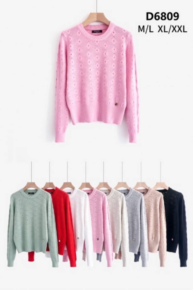 Swetry damskie Roz M/L-XL/2XL , Mix Kolor .Paczka 12 szt