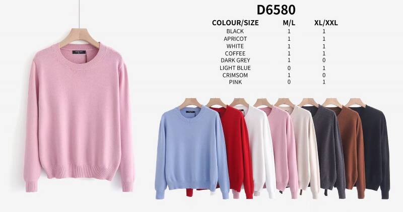 Swetry damskie Roz M/L-XL/2XL , Mix Kolor .Paczka 12 szt