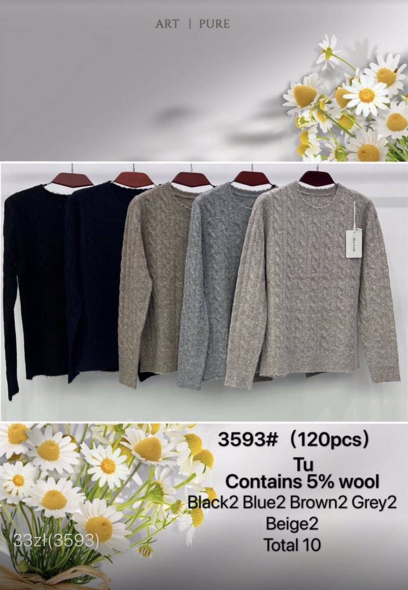 Swetry damskie Roz Standard, Mix Kolor .Paczka 10 szt