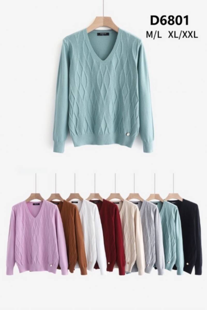 Swetry damskie Roz M/L-XL/2XL , Mix Kolor .Paczka 10 szt