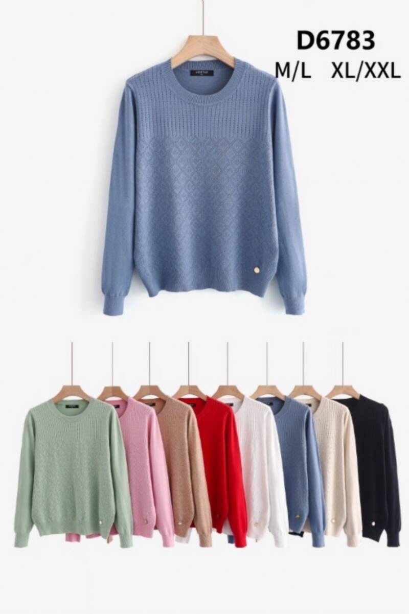 Swetry damskie Roz M/L-XL/2XL , Mix Kolor .Paczka 10 szt