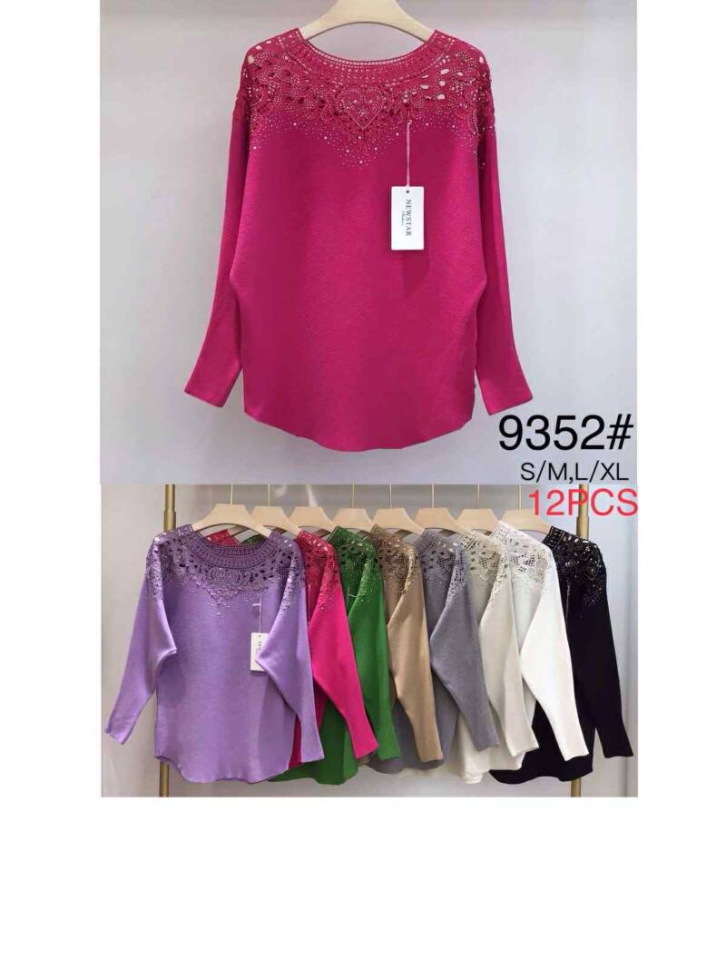 Swetry damskie Roz S/M-L/XL , Mix Kolor .Paczka 12 szt